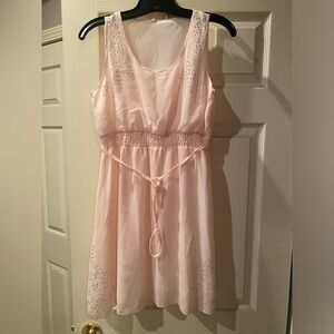 Sheer sleeveless dress with lining